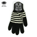 10%OFFセール  ブラックシープ BLACK SHEEP メンズ 手袋 M STRIPE KNIT GLOVE SGL07B JET-ECRU