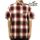 Lgbv Y Vc Ki CALTOP CALTOP ACRYLIC OMBRE CHECK SHORT SLEEVE SHIRTS RED / WHITE  Jgbv `FbNVc tlVc lVc Iu I[hXN[ V[gX[u 2000SS