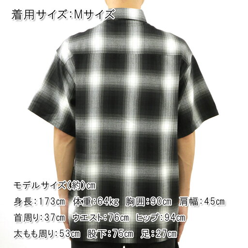 キャルトップ メンズ 半袖シャツ 正規品 CALTOP CALTOP ACRYLIC OMBRE CHECK SHORT SLEEVE SHIRTS BLACK / IVORY 半袖 カルトップ チェックシャツ フレネルシャツ ネルシャツ オンブレ オールドスクール ショートスリーブ 2000SS