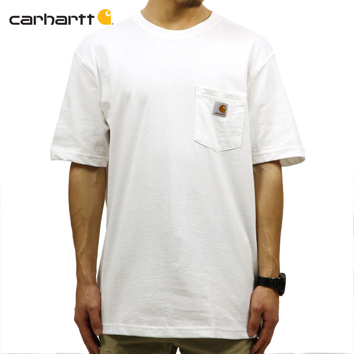 カーハート Tシャツ 正規品 CARHARTT 半袖Tシャツ WORKWEAR POCKET SHORT-SLEEVE T-SHIRT K87 WHTのサムネイル