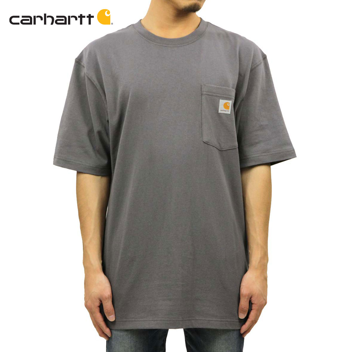 カーハート Tシャツ メンズ カーハート CARHARTT 正規品 メンズ 半袖ポケットTシャツ WORKWEAR POCKET SHORT-SLEEVE T-SHIRT K87 CHR CHARCOAL