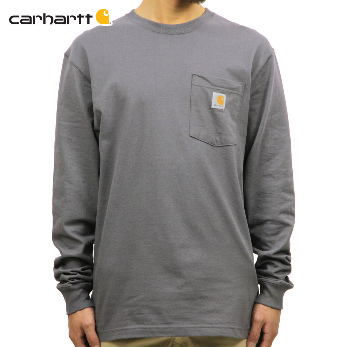 カーハート CARHARTT 正規品 メンズ 長袖ポケTシャツ WORKWEAR POCKET LONG-SLEEVE T-SHIRT K126 CHR CHARCOAL