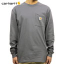 カーハート CARHARTT 正規品 メンズ 長袖ポケTシャツ WORKWEAR POCKET LONG-SLEEVE T-SHIRT K126 CHR CHARCOAL