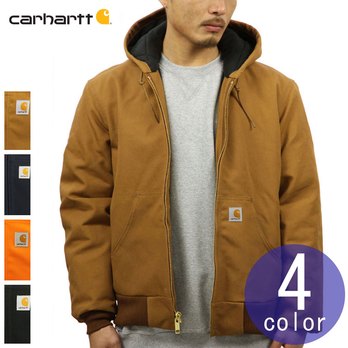 カーハート ジャケット メンズ 正規品 CARHARTT アウター ダックフードアクティブジャケット QUILTED FLANNEL LINED DUCK ACTIVE JACKET J140 バレンタイン 2021 ラッピング無料格安通販　バレンタイン　人気　ランキング