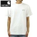 カーハート Tシャツ メンズ カーハート Tシャツ メンズ 正規販売店 CARHARTT WIP 半袖Tシャツ ロゴTシャツ SHORT SLEEVE SCRIPT EMBROIDERY T-SHIRT WHITE/BLACK I025778 02