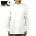 カーハート Tシャツ メンズ カーハート Tシャツ メンズ 正規販売店 CARHARTT WIP 無地ロンT 長袖Tシャツ LONG SLEEVE BASE T-SHIRT WHITE/BLACK I026265 00AXX