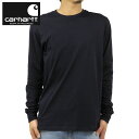 カーハート Tシャツ メンズ 正規販売店 CARHARTT WIP 無地ロンT 長袖Tシャツ LONG SLEEVE BASE T-SHIRT DARK NAVY/WHITE I026265 1C