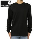 【ポイント10倍 5/1 0:00～5/1 23:59】 カーハート Tシャツ メンズ 正規販売店 CARHARTT WIP 無地ロンT 長袖Tシャツ LONG SLEEVE BASE T-SHIRT BLACK/WHITE I026265 0D2XX