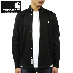 カーハート シャツ メンズ カーハート シャツ メンズ 正規販売店 CARHARTT WIP 長袖シャツ ボタンダウンシャツ LONG SLEEVE MADISON SHIRT BLACK / WAX I023339 K02XX