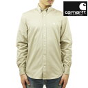 カーハート シャツ メンズ カーハート シャツ メンズ 正規品 CARHARTT WIP 長袖シャツ ボタンダウンシャツ LONG SLEEVE MADISON SHIRT WALL / WHITE BEIGE I023339 11DXX