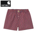 カーハート トランクス メンズ 正規販売店 CARHARTT WIP アンダーウェア 下着 トランクス COTTON BOXERS JAMES CHECK, ETNA RED I029372 08R