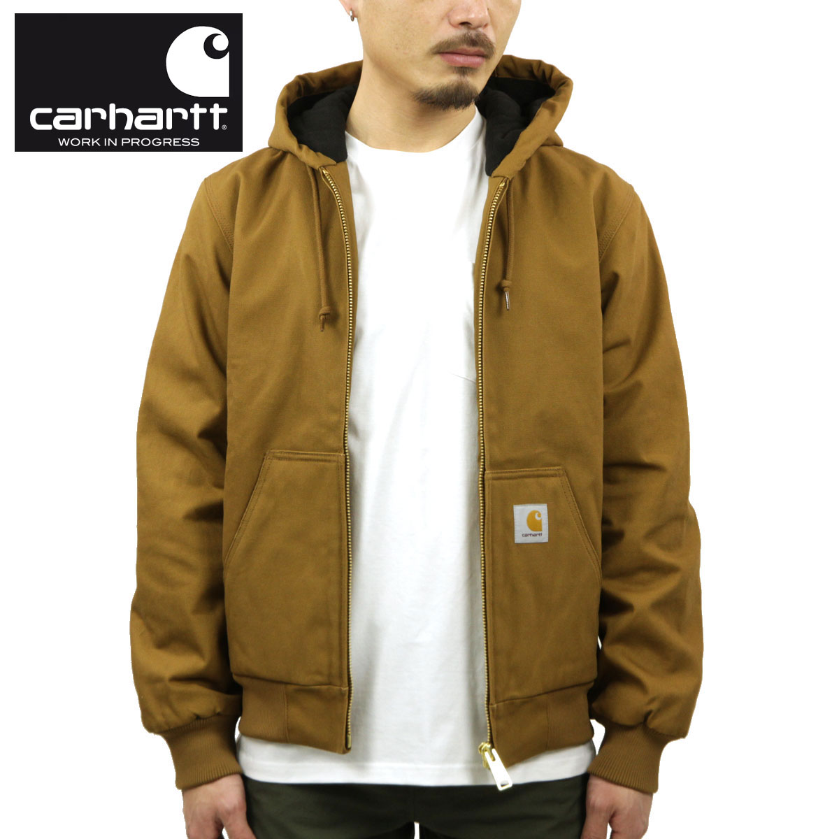  カーハート アウター メンズ 正規品 CARHARTT WIP アクティブジャケット ACTIVE JACKET RIGID HAMILTON BROWN I028426 HZ