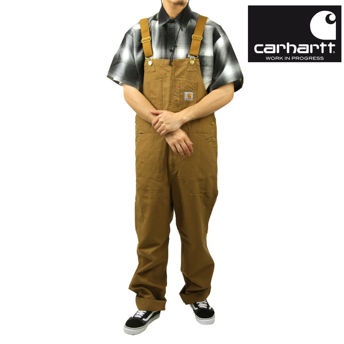 【ポイント10倍 10/24 20:00〜10/27 9:59】 カーハート オーバーオール メンズ 正規品 CARHARTT WIP ボトムス BIB OVERALL RINSED HAMILTON BROWN I026462 HZ02