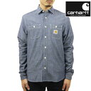 カーハート シャツ メンズ 【ポイント10倍 4/14 20:00～4/17 9:59】 カーハート デニムシャツ メンズ 正規品 CARHARTT WIP 長袖シャツ トップス LONG SLEEVE CLINK SHIRT BLUE RINSED I029185 0102