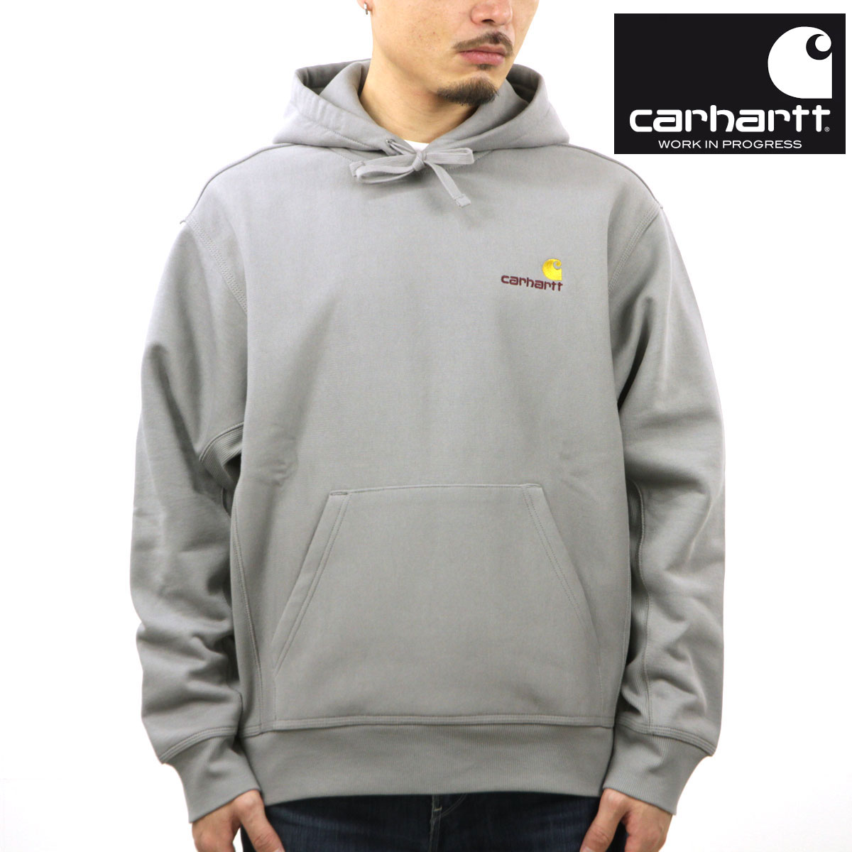 カーハート メンズ パーカー 正規品 CARHARTT WIP フーディー プルオーバー ロゴ HOODED AMERICAN SCRIPT SWEATSHIRT I028279 - MARENGO