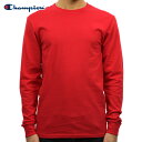 チャンピオン ロンT メンズ 正規品 CHAMPION 長袖Tシャツ L/S TEE T2229 Cotton Long Sleeve Tee W3J-TEAMREDSCARLET C logo on left sleeve D00S20