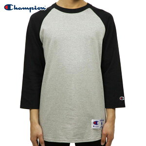 チャンピオン ロンT メンズ 正規品 CHAMPION 長袖Tシャツ RAGLAN TEE T1370 Raglan 3/4 Jersey B48-OXFORDGREY/BLACK D00S20 2022