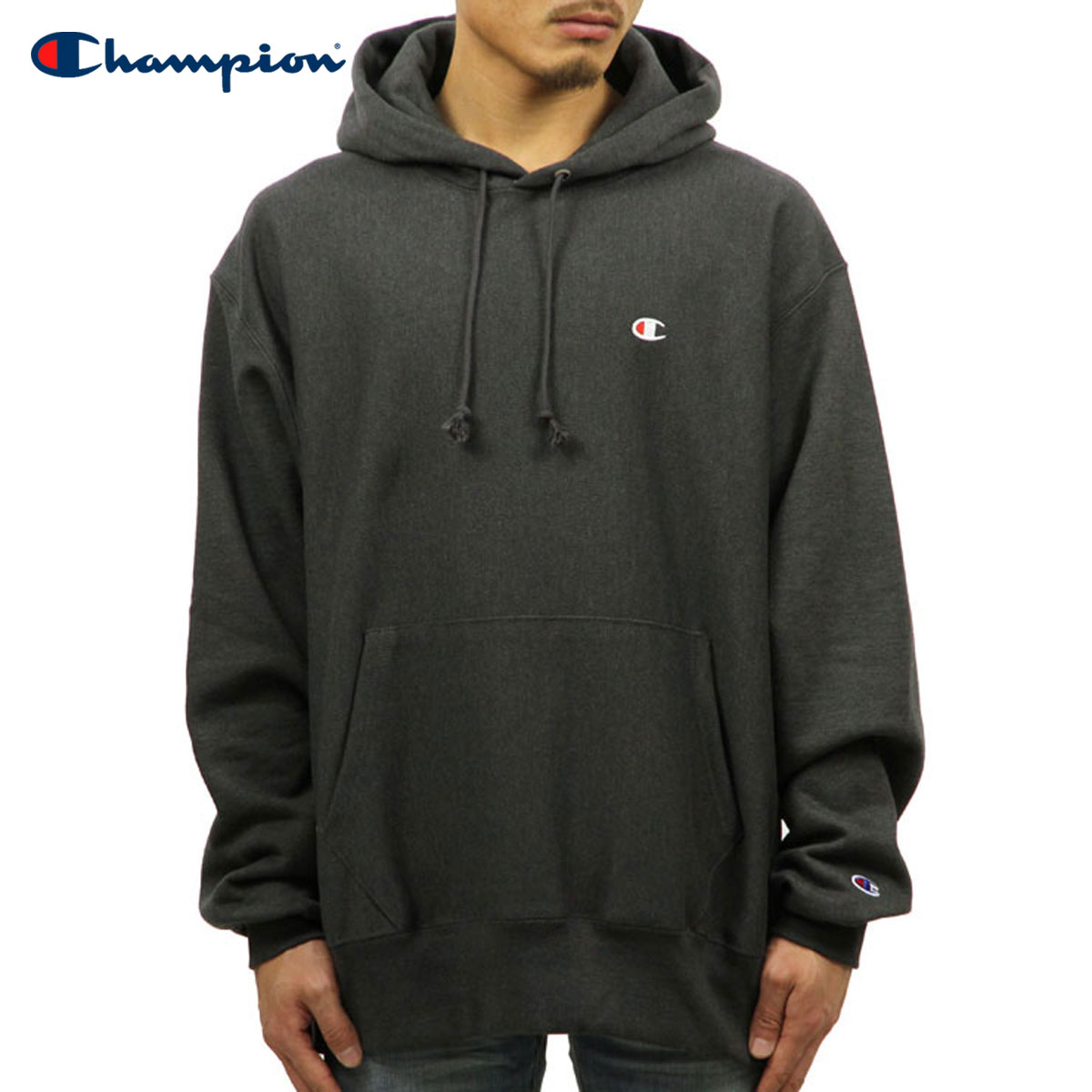 チャンピオン パーカー メンズ チャンピオン CHAMPION 正規品 メンズ リバースウィーブ プルオーバーパーカー REVERSE WEAVE HEAVYWEIGHT 12oz PULLOVER HOODIE GF68 GRANITE HEATHER