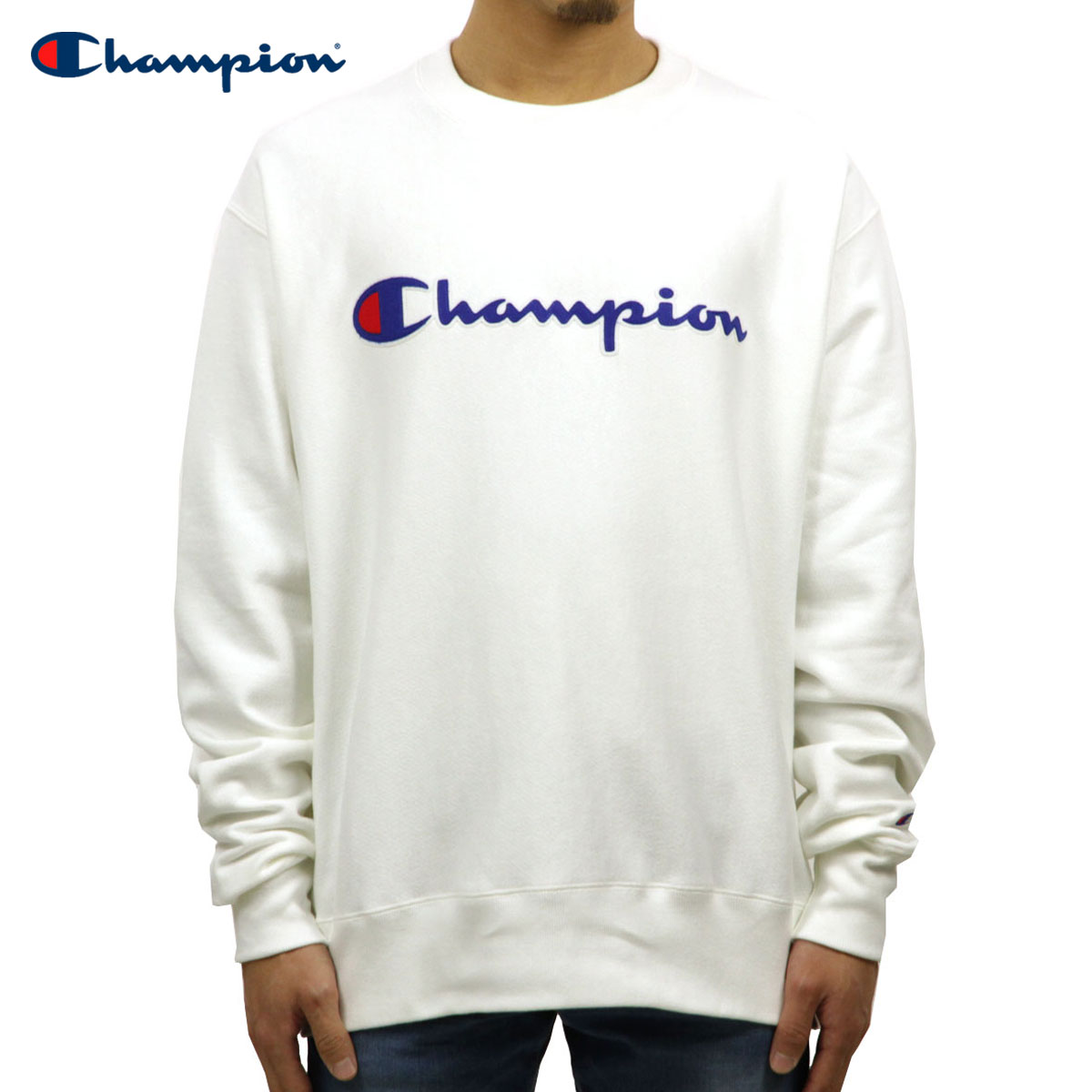 チャンピオン スウェット メンズ 正規品 CHAMPION フリース REVERSE WEAVE HEAVYWEIGHT 12oz GRAPHIC CREW SWEAT GF70 WHITE 父の日 プレゼント ラッピング