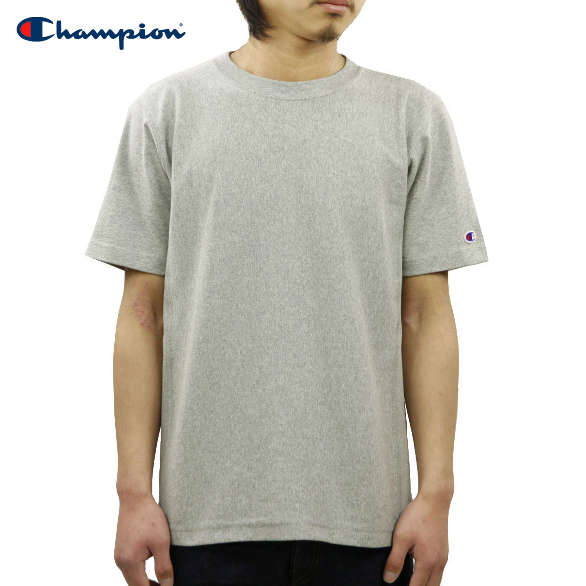  チャンピオン CHAMPION 正規品 メンズ クルーネック 半袖Tシャツ REVERSE WEAVE T-SHIRT C3-X301 070 OXFORD GREY