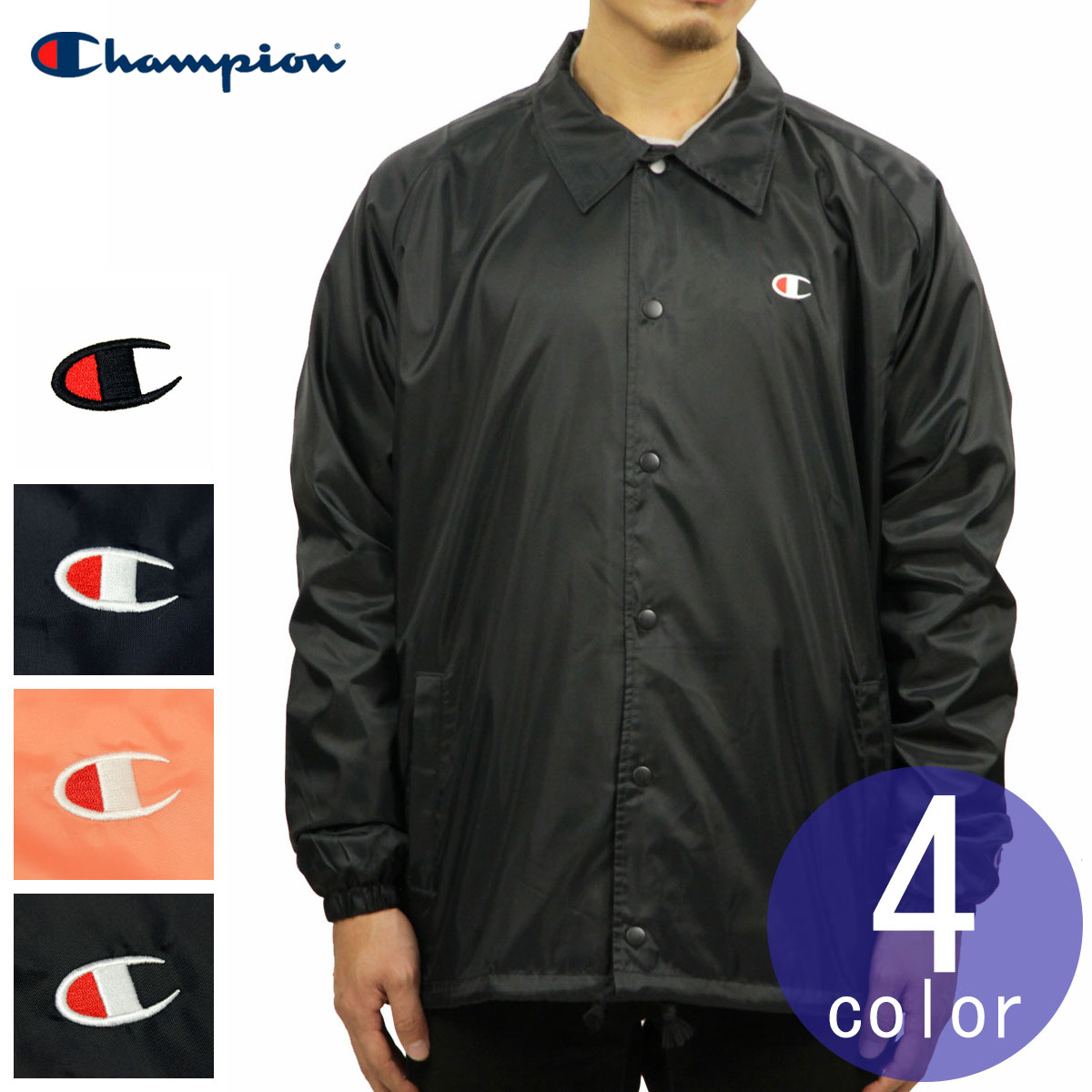 チャンピオン コーチジャケット メンズ チャンピオン CHAMPION 正規品 メンズ コーチジャケット アウター ロゴ COACHES JACKET WEST BREAKER EDITION V0100