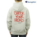 チャンピオン メンズ パーカー 正規品 CHAMPION ビースティ ボーイズ プルオーバー フーディー CHAMPION X BEASTIE BOYS TCV REVERSE WEAVE SOFT FLEECE CHECK YOUR HEAD HOODED SWEATSHIRT 219279 EM004 LOXGM GREY