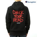  チャンピオン メンズ パーカー 正規品 CHAMPION ビースティ・ボーイズ プルオーバー フーディー CHAMPION X BEASTIE BOYS TCV REVERSE WEAVE SOFT FLEECE "CHECK YOUR HEAD" HOODED SWEATSHIRT 219279 KK001 NBK BLACK