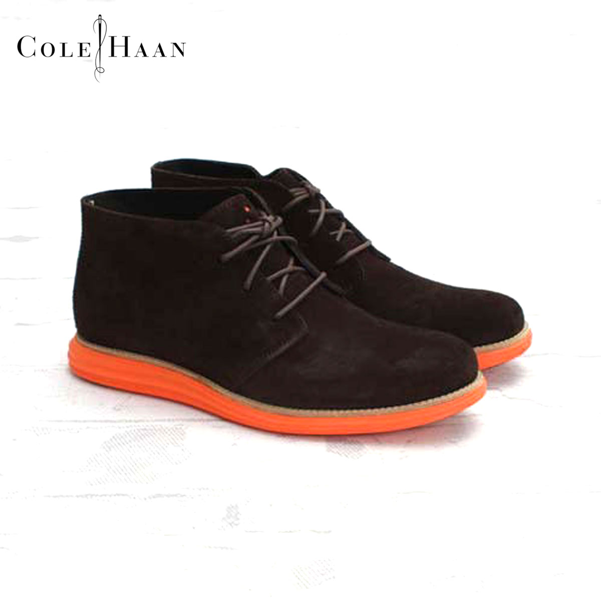 20 OFFクーポンセール 【利用期間 5/9 20:00～5/16 1:59】 コールハーン COLE HAAN 正規品 チャッカブーツ LUNARGRAND CHUKKA C11187 WDBURY SDE/ORNG B