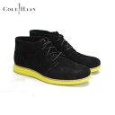 20%OFFセール  コールハーン COLE HAAN 正規品 正規品 チャッカブーツ LUNARGRAND CHUKKA C11185 BLACK SUEDE/VOLT BLACK D15S25