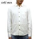 コートメール Cotemer 正規販売店 メンズ シャツ SHIRT SH-S13-012 WHITE-IVORY D15S25