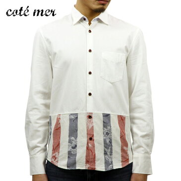 コートメール Cotemer 正規販売店 メンズ シャツ SHIRT SH-S13-014 WHITE-RED D15S25 父の日