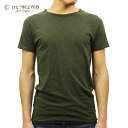 ディストレス Tシャツ 正規販売店 DSTREZZED 半袖Tシャツ BASIC ROUND NECK S/S SLUB TEE 202250 13 DK. GREEN