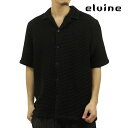 GoC Y Vc K̔X ELVINE {^_E btn J݃Vc KILIAN RELAXED FIT WAFFLE SHORT SLEEVE SHIRT 330771 110 BLACK