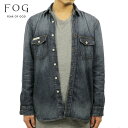 フィアオブゴッド fog essentials シャツ メンズ 正規品 FEAR OF GOD 長袖デニムシャツ FOG - FEAR OF GOD ESSENTIALS DENIM LONG SLEEVE BUTTON UP SHIRT DARK INDIGO