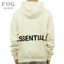 フィアオブゴッド fog essentials パーカー メンズ 正規品 FEAR OF GOD プルオーバーパーカー FOG - FEAR OF GOD ESSENTIALS GRAPHIC PULLOVER CREAM