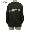 フィアオブゴッド fog essentials Tシャツ ロンT メンズ 正規品 FEAR OF GOD 長袖Tシャツ クルーネック ロゴ FOG - FEAR OF GOD ESSENTIALS 3M LOGO LONG SLEEVE BOXY T-SHIRT BLACK