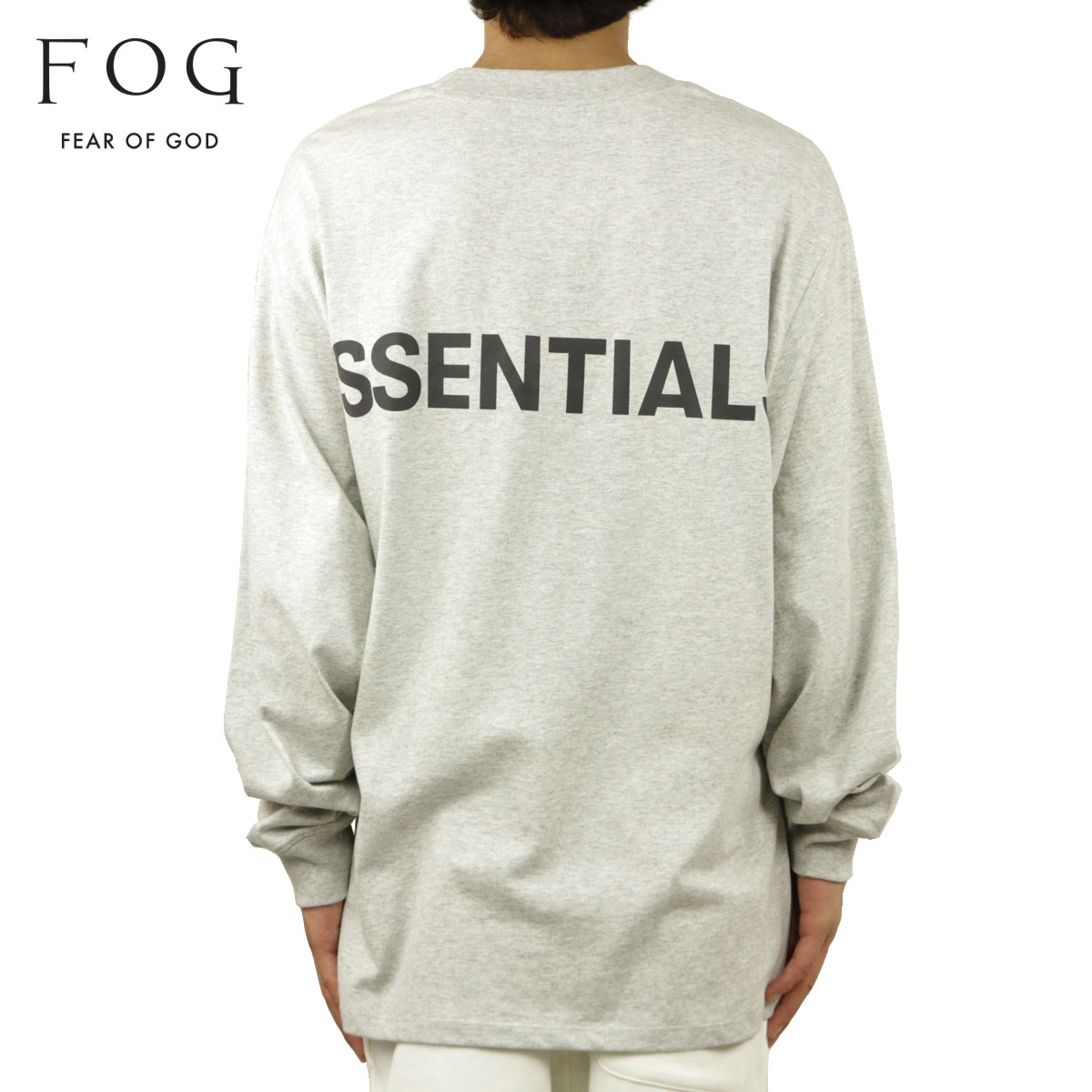  フィアオブゴッド fog essentials Tシャツ ロンT メンズ 正規品 FEAR OF GOD エッセンシャルズ 長袖Tシャツ ロゴ クルーネック FOG - FEAR OF GOD ESSENTIALS 3M LOGO LONG SLEEVE BOXY T-SHIRT HEATHER GREY