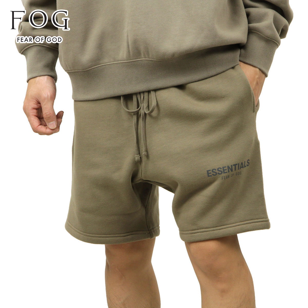 フィアオブゴッド fog essentials ショートパンツ メンズ 正規品 FEAR OF GOD エッセンシャルズ スウェットパンツ ハーフパンツ FOG - FEAR OF GOD ESSENTIALS SWEAT SHORTS BLACK