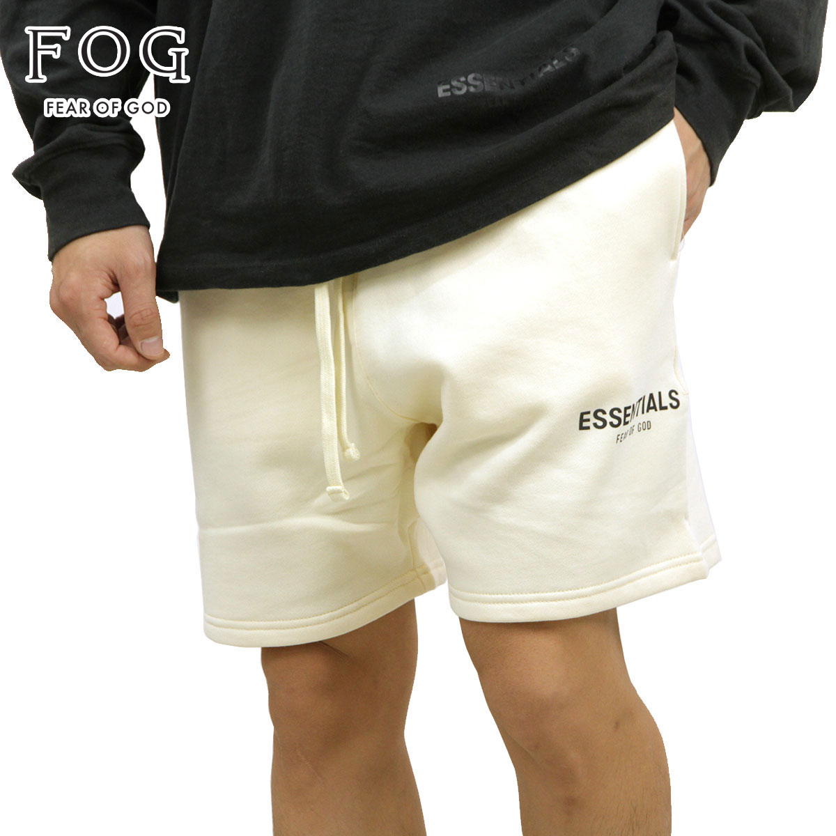 フィアオブゴッド fog essentials ショートパンツ メンズ 正規品 FEAR OF GOD エッセンシャルズ ボトムス スウェットショートパンツ FOG - FEAR OF GOD ESSENTIALS SWEAT SHORTS BUTTER CREAM 父の日 プレゼント ラッピング