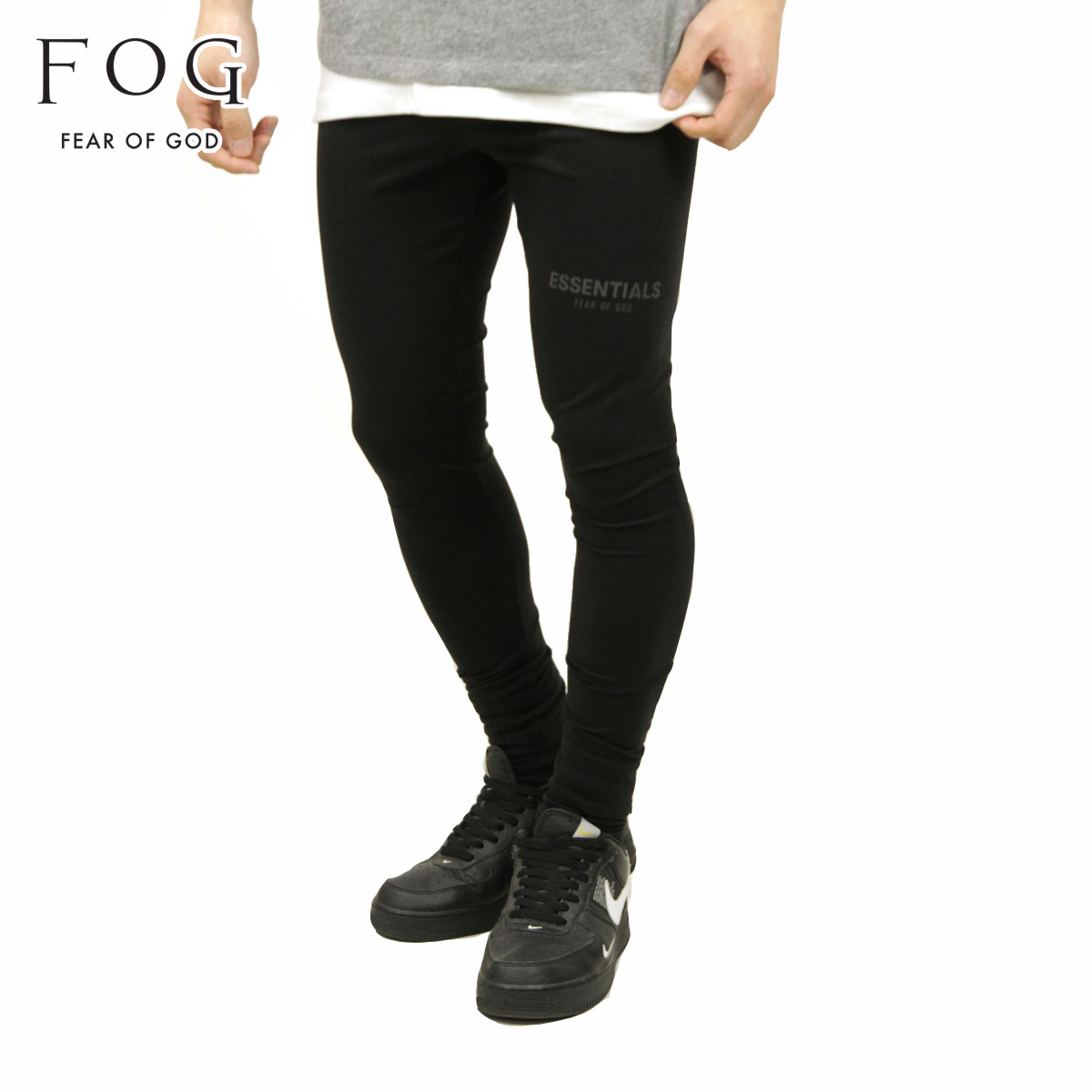 【ポイント10倍 5/9 20:00～5/16 1:59】 フィアオブゴッド fog essentials レギンス メンズ 正規品 FEAR OF GOD エッセンシャルズ インナー レギンス FOG - FEAR OF GOD ESSENTIALS LEGGINGS BLACK