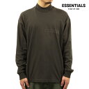  フィアオブゴッド fog essentials ロンT メンズ 正規品 FEAR OF GOD トップス ロゴT クルーネック 長袖Tシャツ ESSENTIALS FEAR OF GOD LONG SLEEVE T-SHIRT OFF BLACK