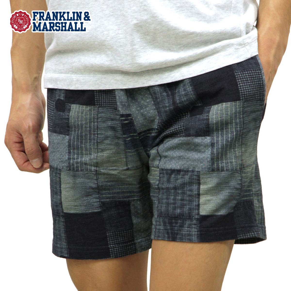  フランクリン マーシャル ショートパンツ メンズ 正規販売店 FRANKLIN＆MARSHALL ボトムス SHORT PANTS INDIGO PATCHWORK SFMVA492 43181-2037 D15S25