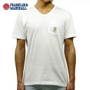 フランクリン マーシャル Tシャツ 正規販売店 FRANKLIN＆MARSHALL 半袖Tシャツ V-NECK POCKET TEE WHITE TSMF194AN 4016 0391