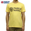 フランクリン マーシャル Tシャツ 正規販売店 FRANKLIN＆MARSHALL 半袖Tシャツ クルーネック LOGO TEE GOLDSAND TSMF182AN 45181 4010