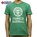 20%OFFセール フランクリン マーシャル Tシャツ 正規販売店 FRANKLIN&MARSHALL 半袖Tシャツ クルーネック LOGO TEE BRIGHT GREEN TSMF188AN 45181 4013
