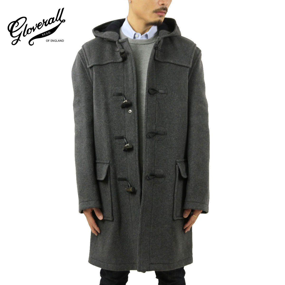 グローバーオール グローバーオール コート メンズ 正規販売店 GLOVERALL ダッフルコート アウタージャケット GLOVERALL ORIGINAL DUFFLE COAT MS 5120/CT CLOTH GREY/BLACK WATCH