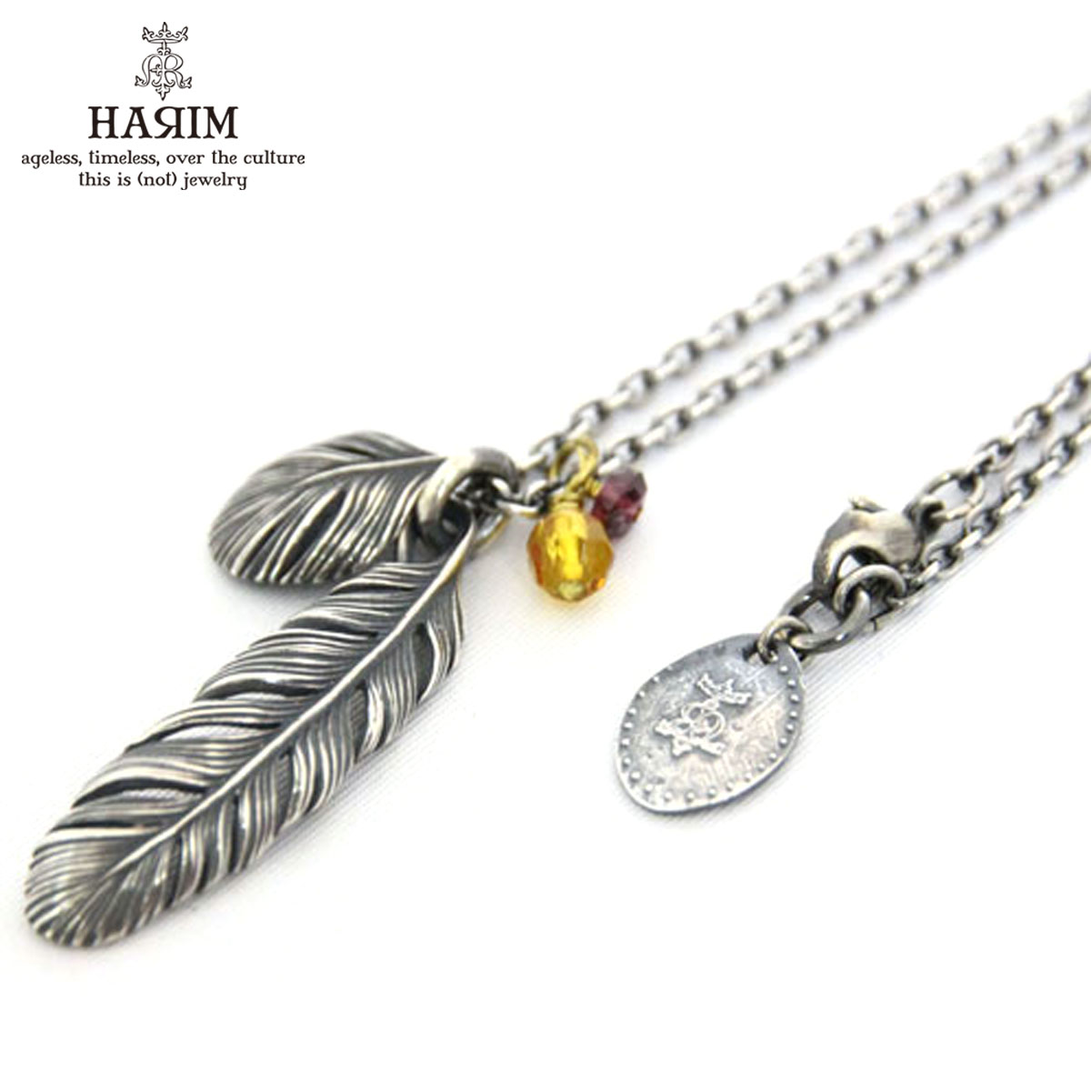 ハリム ハリム HARIM 正規販売店 ネックレス RESTYLING LEEF FEATHER & JEMS NECKLACE HRP080S