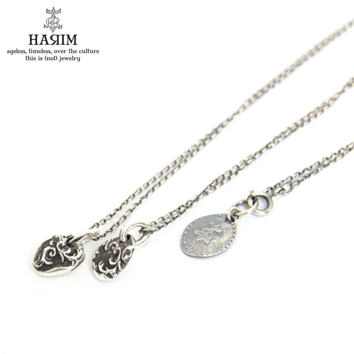 ハリム HARIM 正規販売店 ネックレス FRAGMENTS OF ACANTHUS PENDANT SET SV NECKLACE HRPM006.007 PAIRSET BK 父の日 プレゼント ラッピング