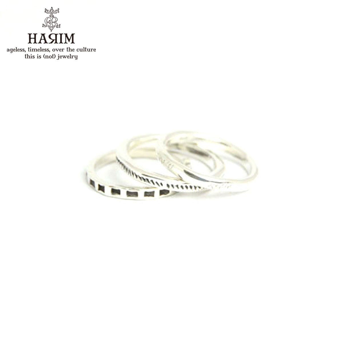 ハリム HARIM 正規販売店 指輪 リング INDUSTRIAL TRIPLE RING SET HRR022S 1