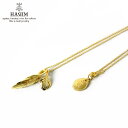 ハリム HARIM 正規販売店 ネックレス SLENDER FEATHERS　HALF VERY SHINE GP K18YG GOLD PLATING NECKLACE HRP105 GP